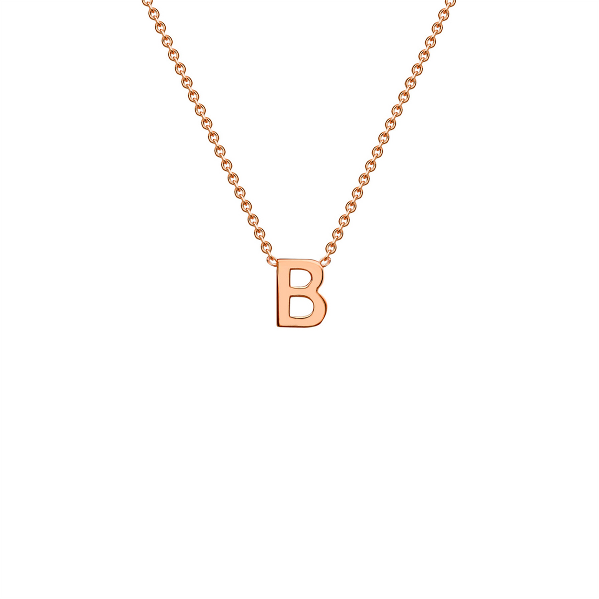 9ct Yellow Gold Petite Initial Necklace - D