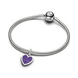 Pandora Engravable Heart Platinum-Plated Dangle Charm