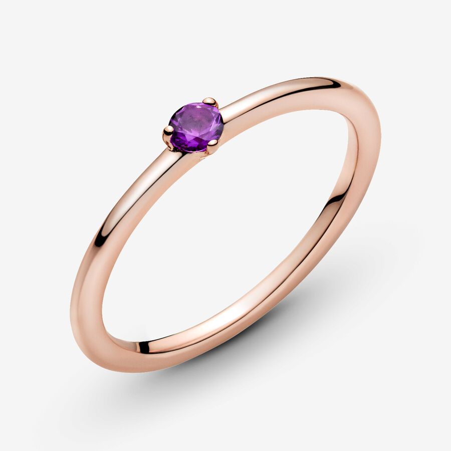 Pandora Purple Solitaire Ring