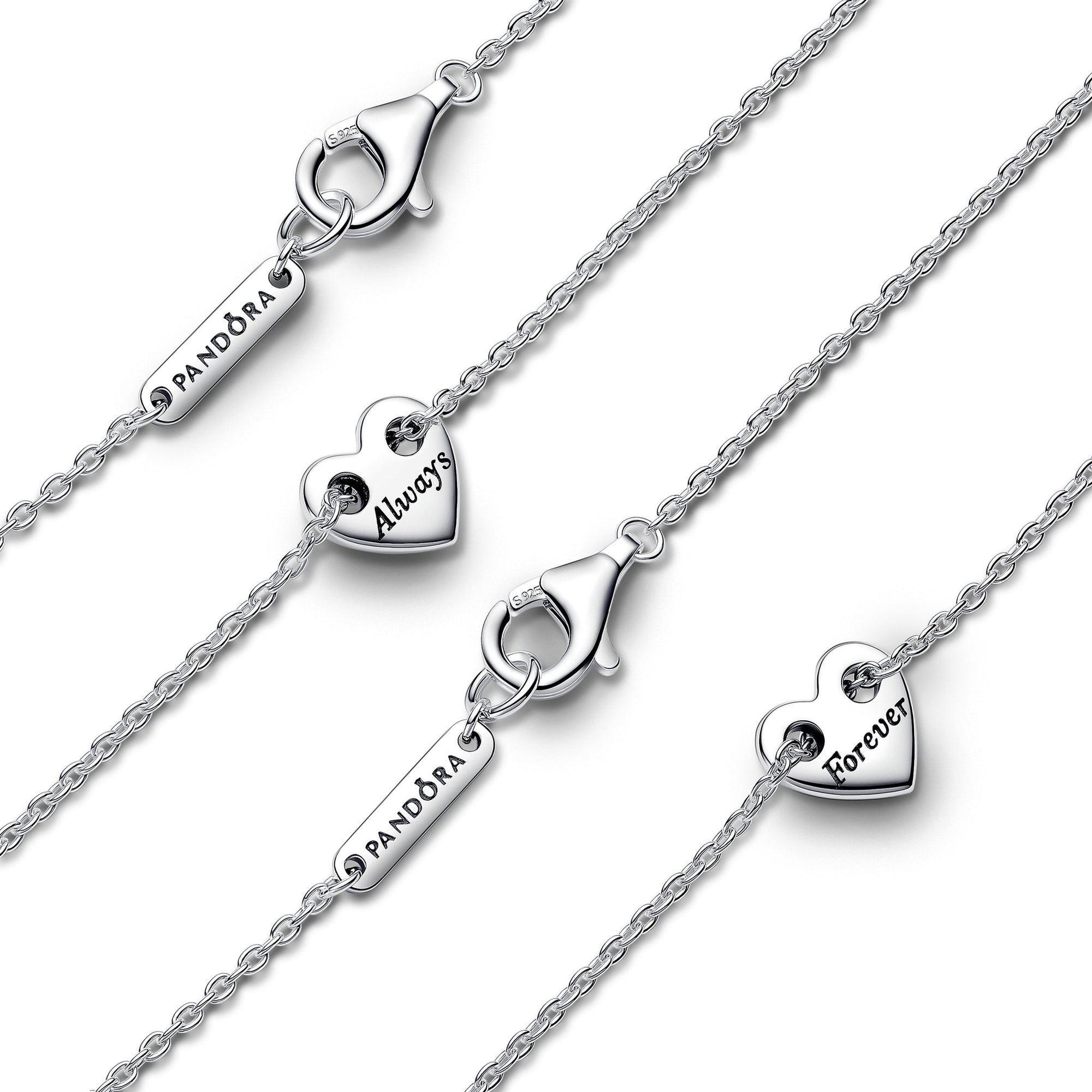 Forever & Always Splittable Heart Collier Necklaces