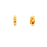 Cartier Style Huggie Earrings in Yellow Gold