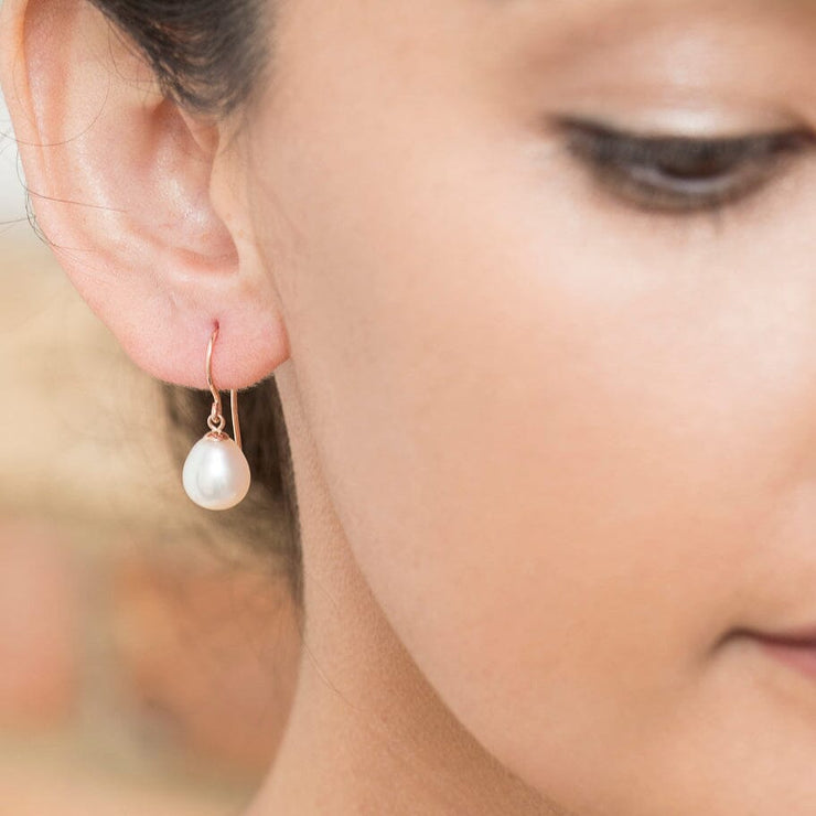 Ikecho Natural White Freshwater Pearl Juliane Earrings