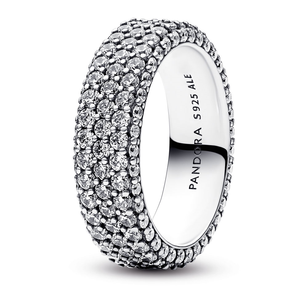 Pandora Sterling silver ring with clear cubic zirconia