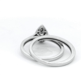 Pear Shape Diamond Engagement and Wedding Ring Set in White Gold