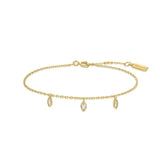 #5A MELODIC SIL CZ TRI DROP BL 16.5+2cm