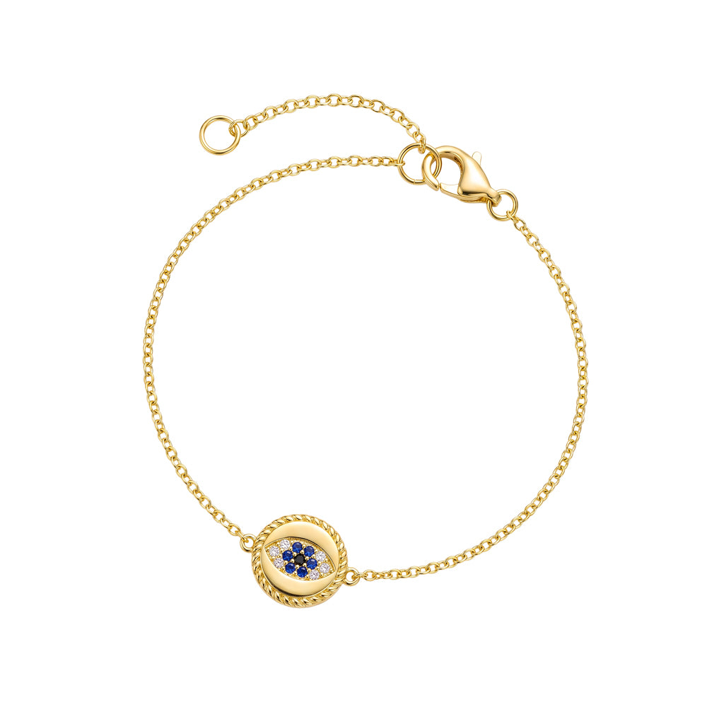 Evil Eye Disc Bracelet