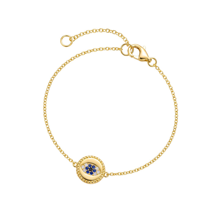 Evil Eye Disc Bracelet
