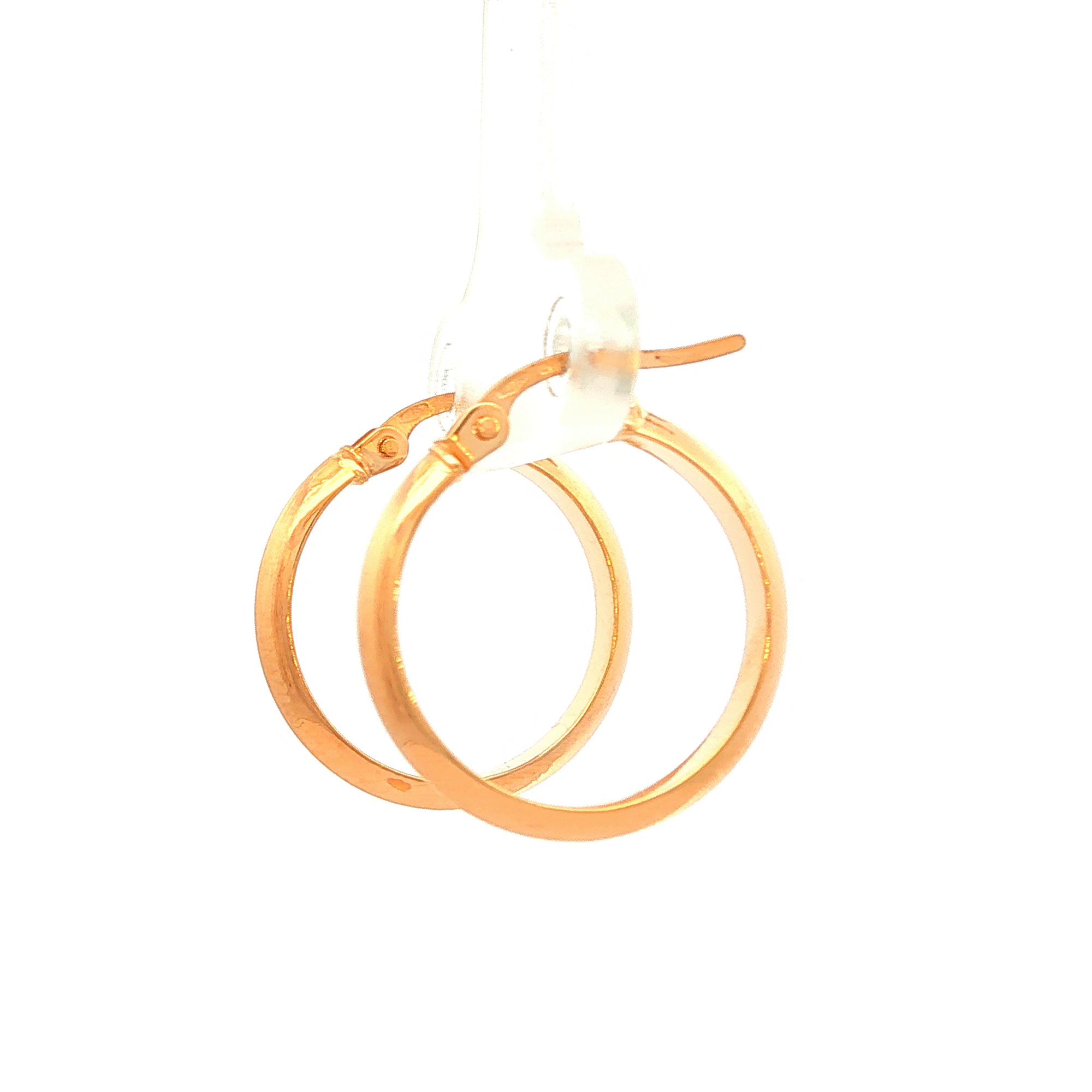 Concave Half Round Plain Hoop in Yellow Gold