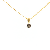Black Diamond Necklace in Yellow Gold