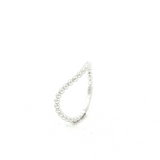 Beaded Dress Ring in White Gold