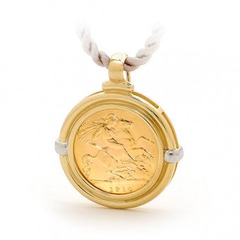 9ct Gold Half Sovereign Double Bezel Sovereign Enhancer