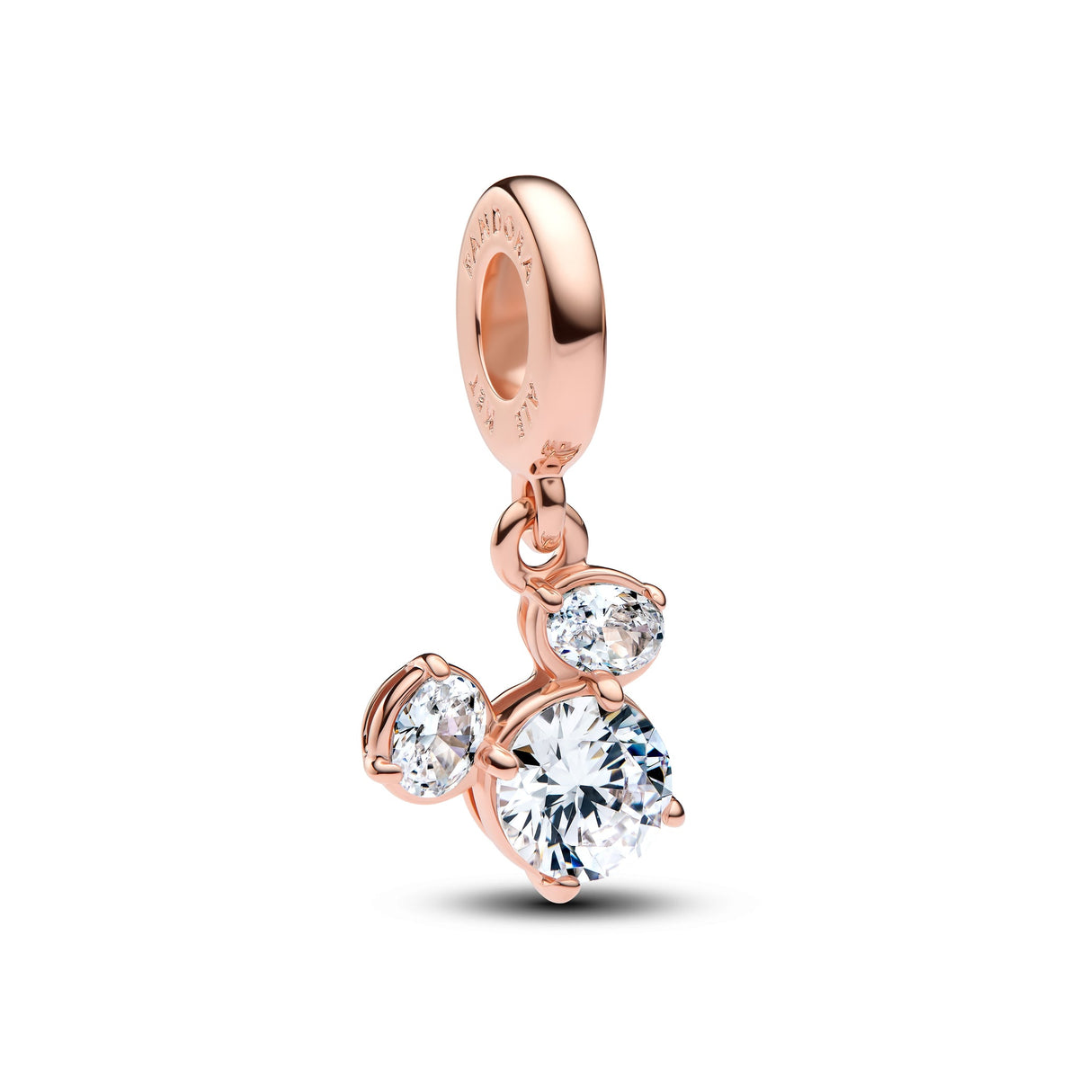 Pandora Disney Mickey Mouse Sparkling Head Silhouette Dangle Charm