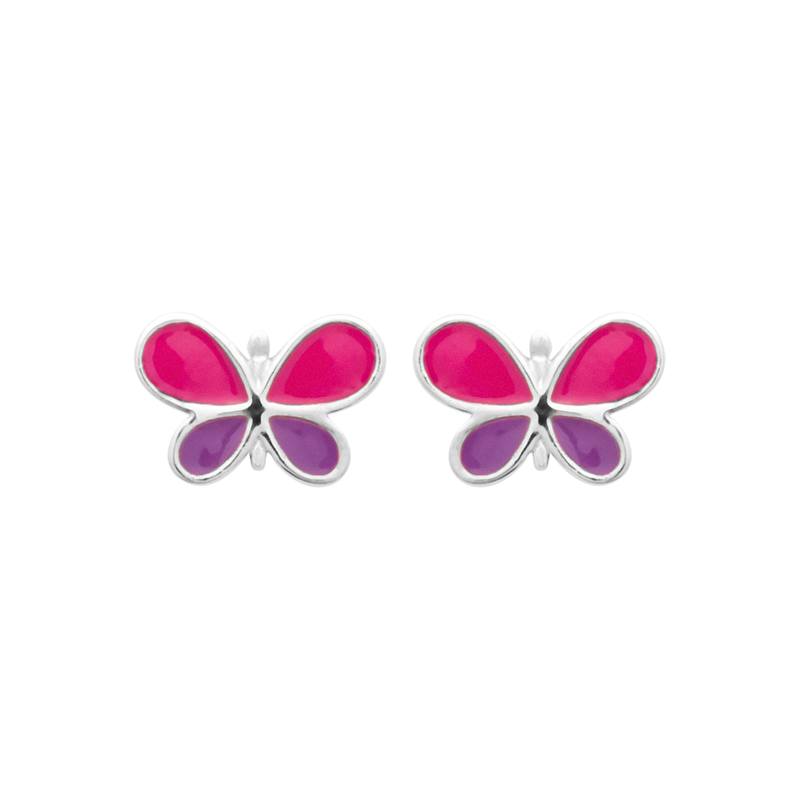 Enamel Butterfly Stud Earrings