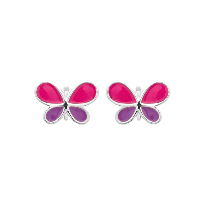Enamel Butterfly Stud Earrings