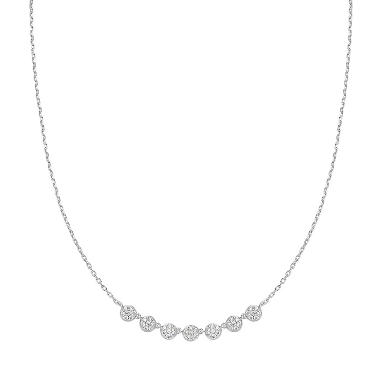 Ania Haie Silver Pavé Multi Beaded Chain Necklace