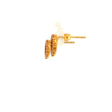 Open Circle Stud in White Gold