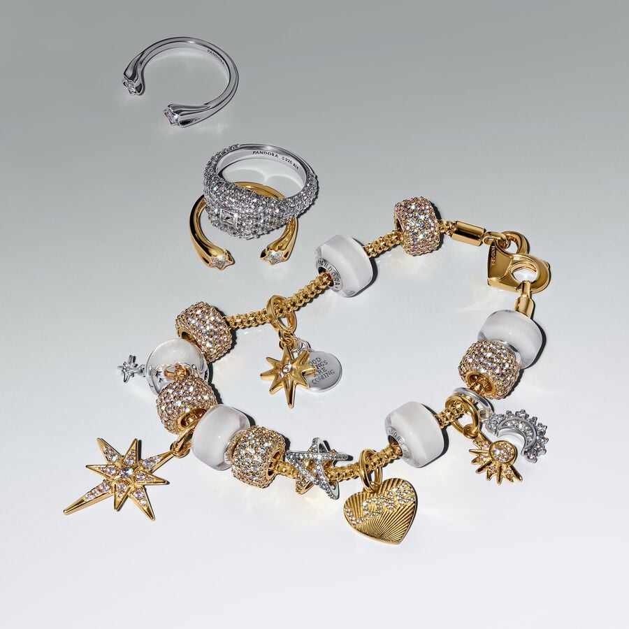 Pandora Shooting Stars Open Ring