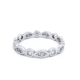 Platinum & Diamond Bezel Set Ring in White Gold