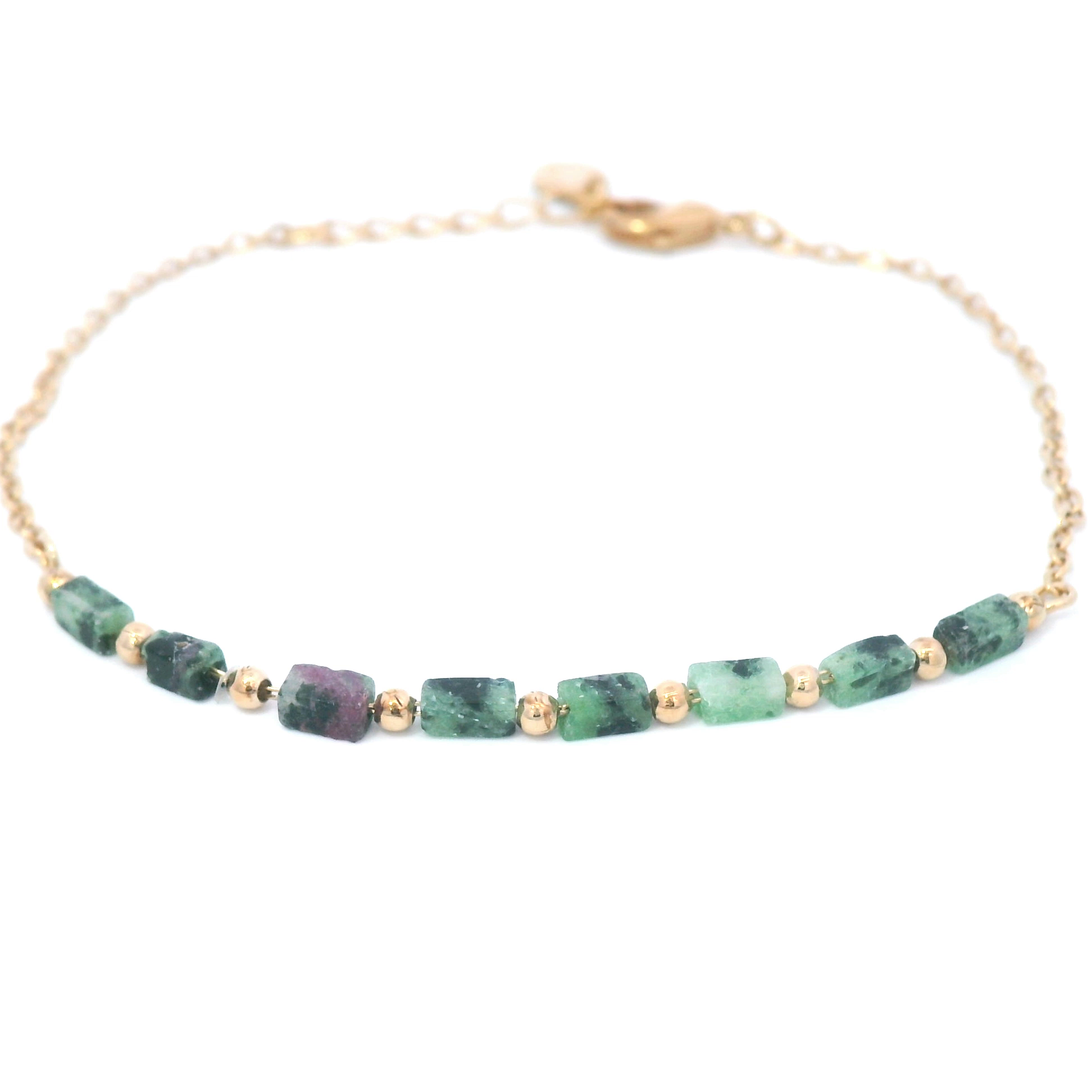 Ruby Black/Bead Bracelet In Yellow Gold