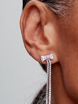 Pandora Pavé Bow Drop Earrings