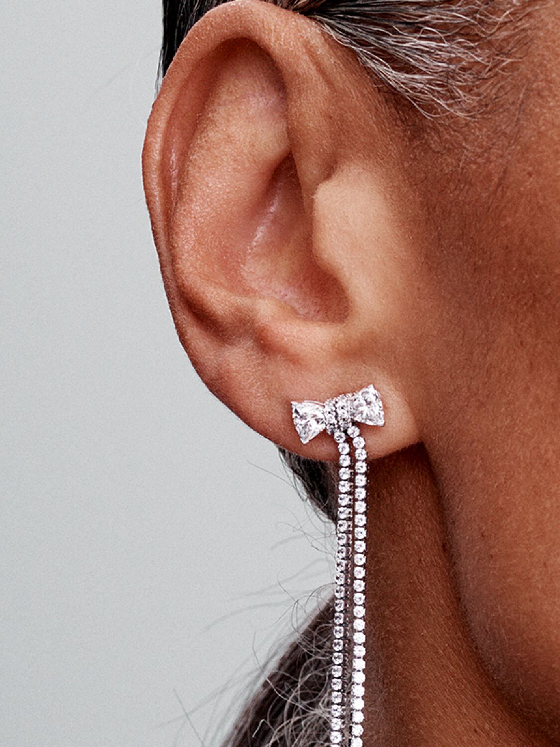 Pandora Pavé Bow Drop Earrings