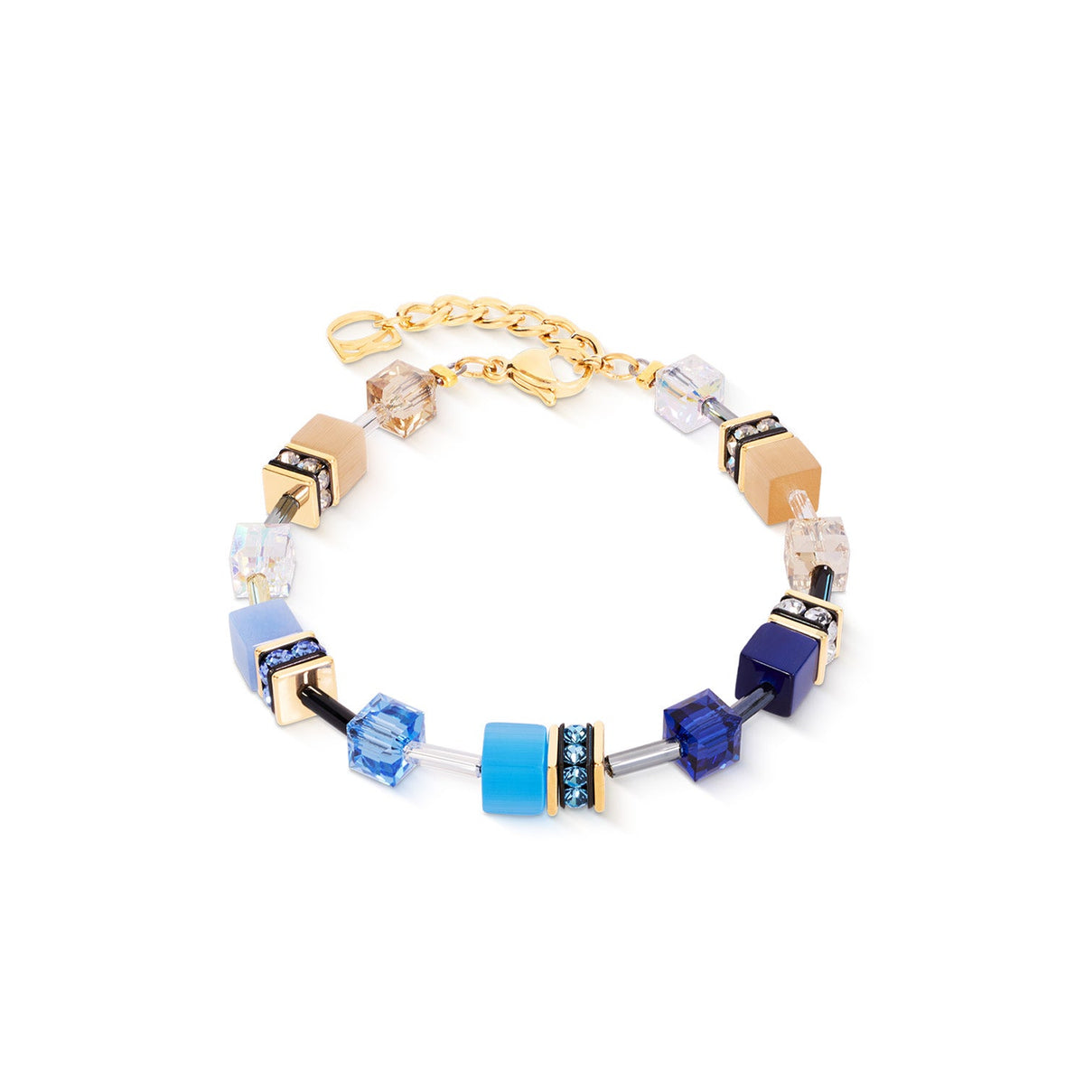 Coeur de Lion GeoCube Blue & Sand Multicolour Bracelet