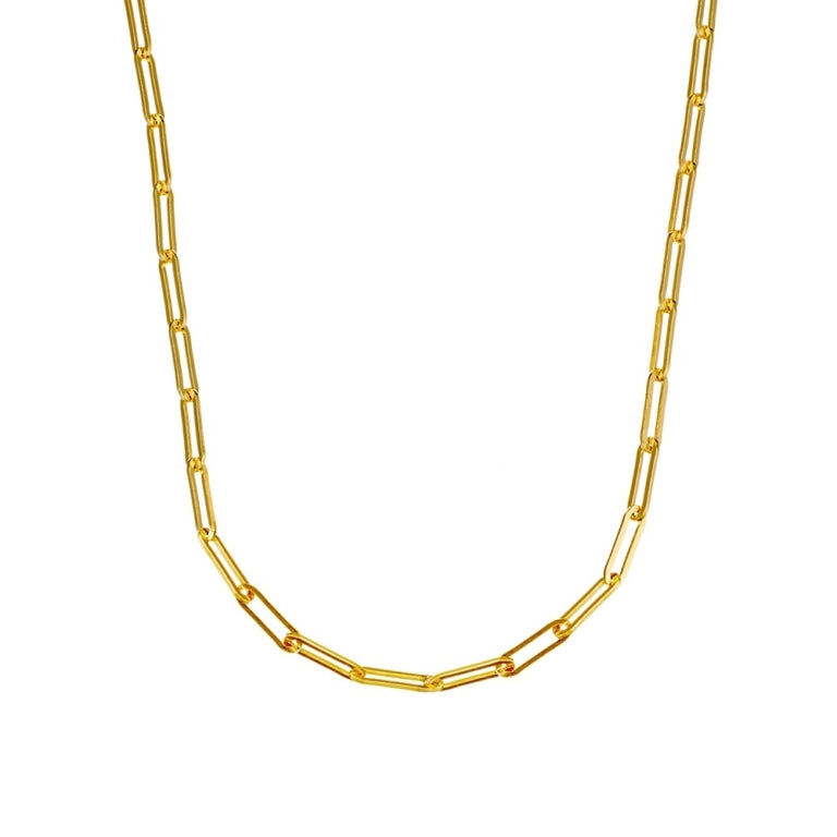 Sterling Silver 3mm Oblong Link Chain