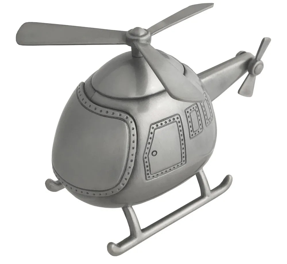 Russell Collection Money Bank - Pewter Finish Helicopter
