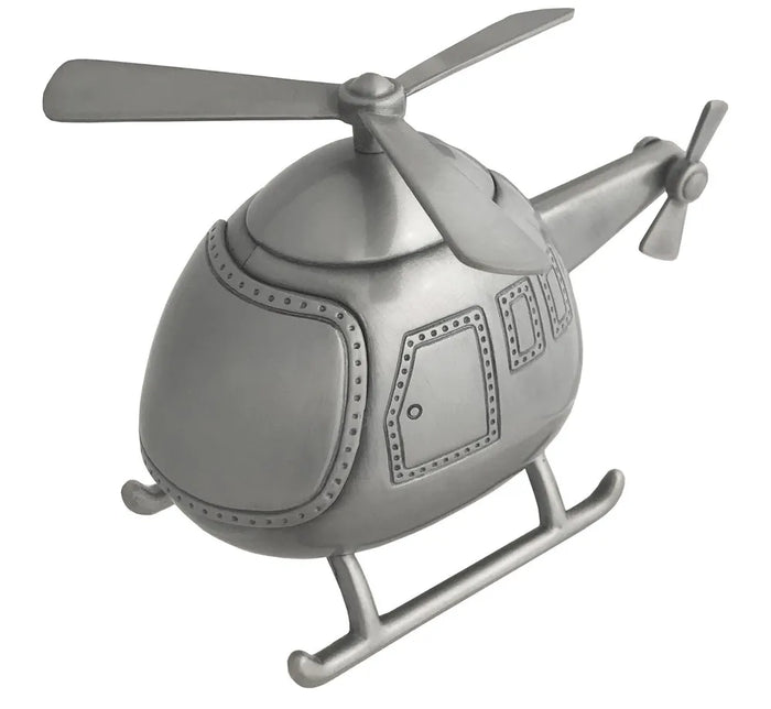 Russell Collection Money Bank - Pewter Finish Helicopter