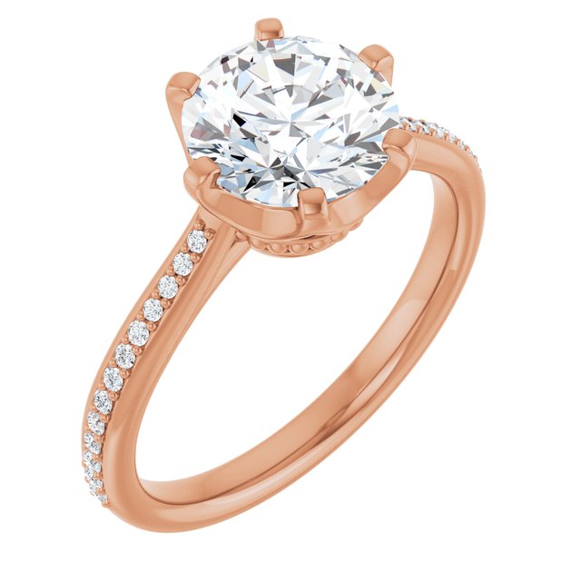 Round Engagement Ring Mounting