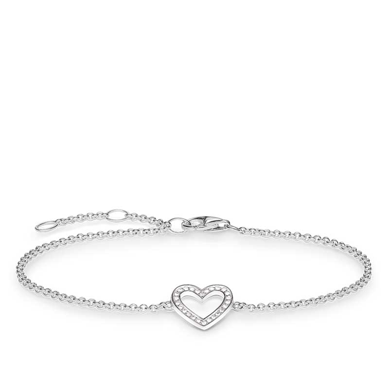 Thomas Sabo Cut Out Heart Bracelet 16.5-19.5cm