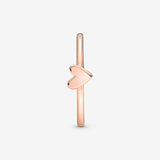 Heart 14k rose gold-plated ring