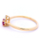 Ruby Round White Diamond in 9ct Yellow Gold