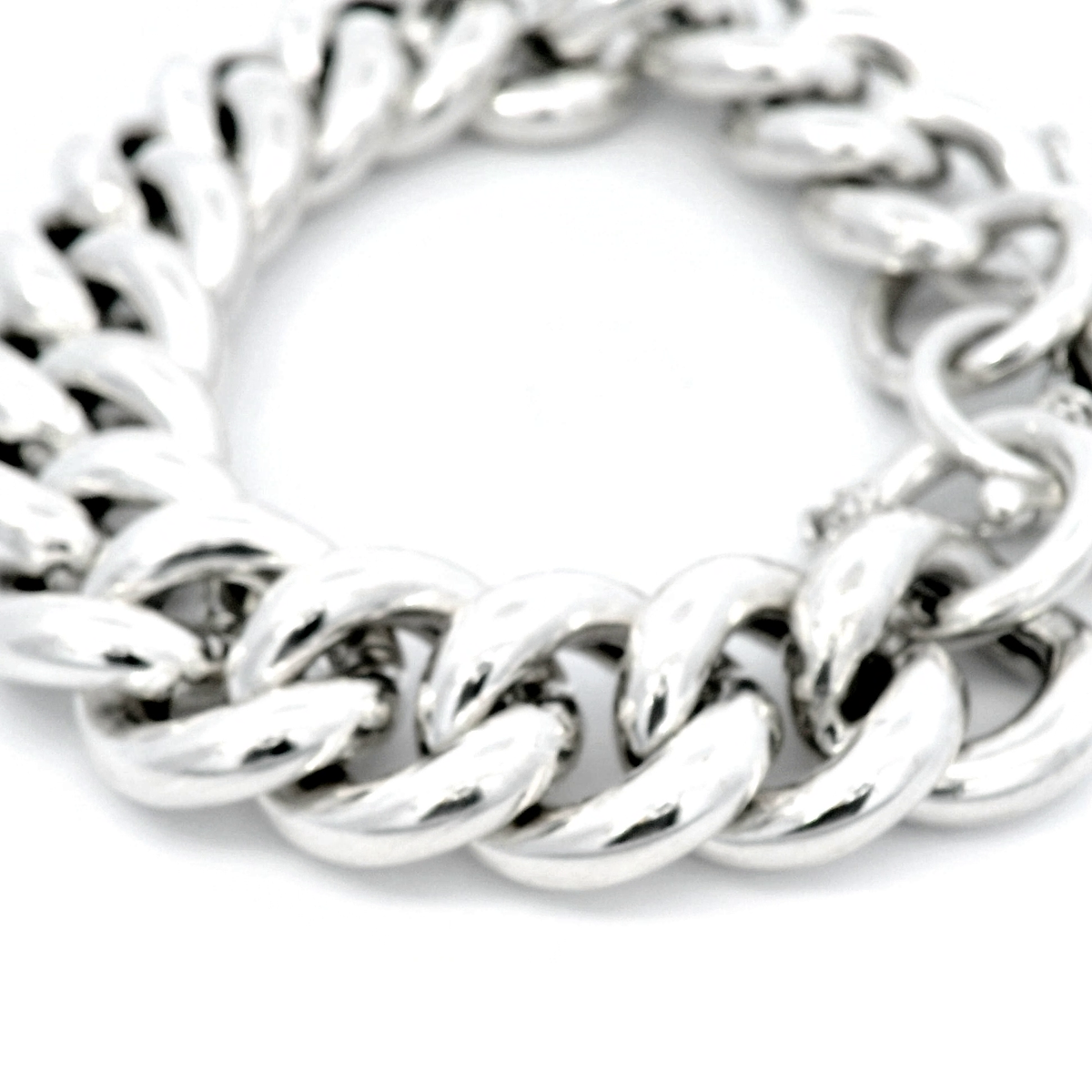 Hollow Curb Bracelet with Filigree Padlock