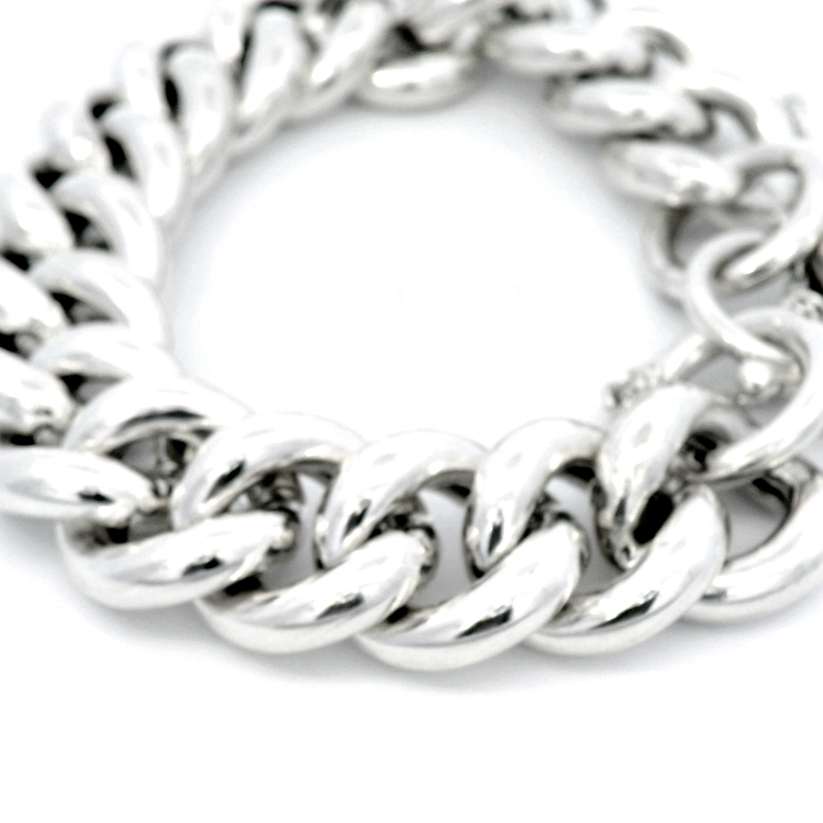 Hollow Curb Bracelet with Filigree Padlock