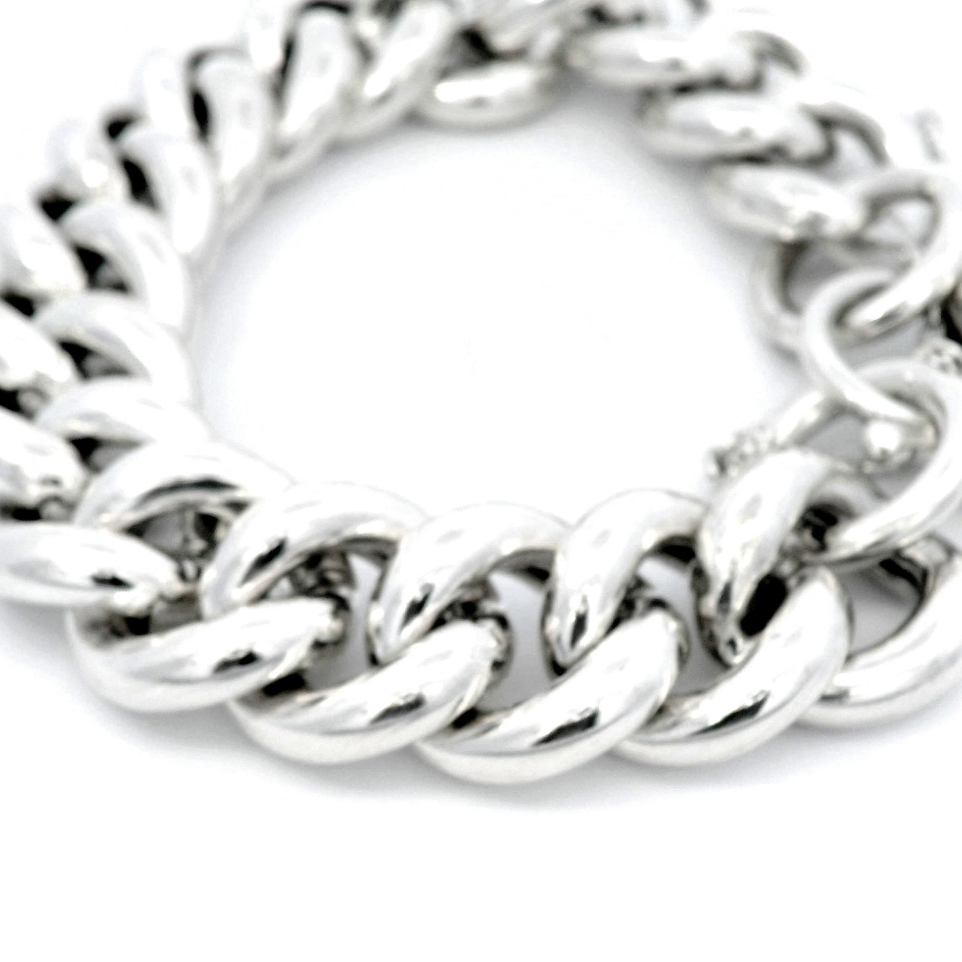 Hollow Curb Bracelet with Filigree Padlock