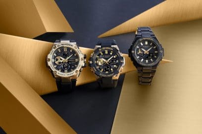 Casio G-Shock G-Steel Black Gold Analog Digital Solar Watch GSTB500BD-1A9