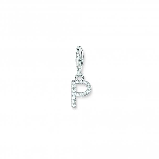 Thomas Sabo  Charmista White Zirconia Letter P Charm Pendant