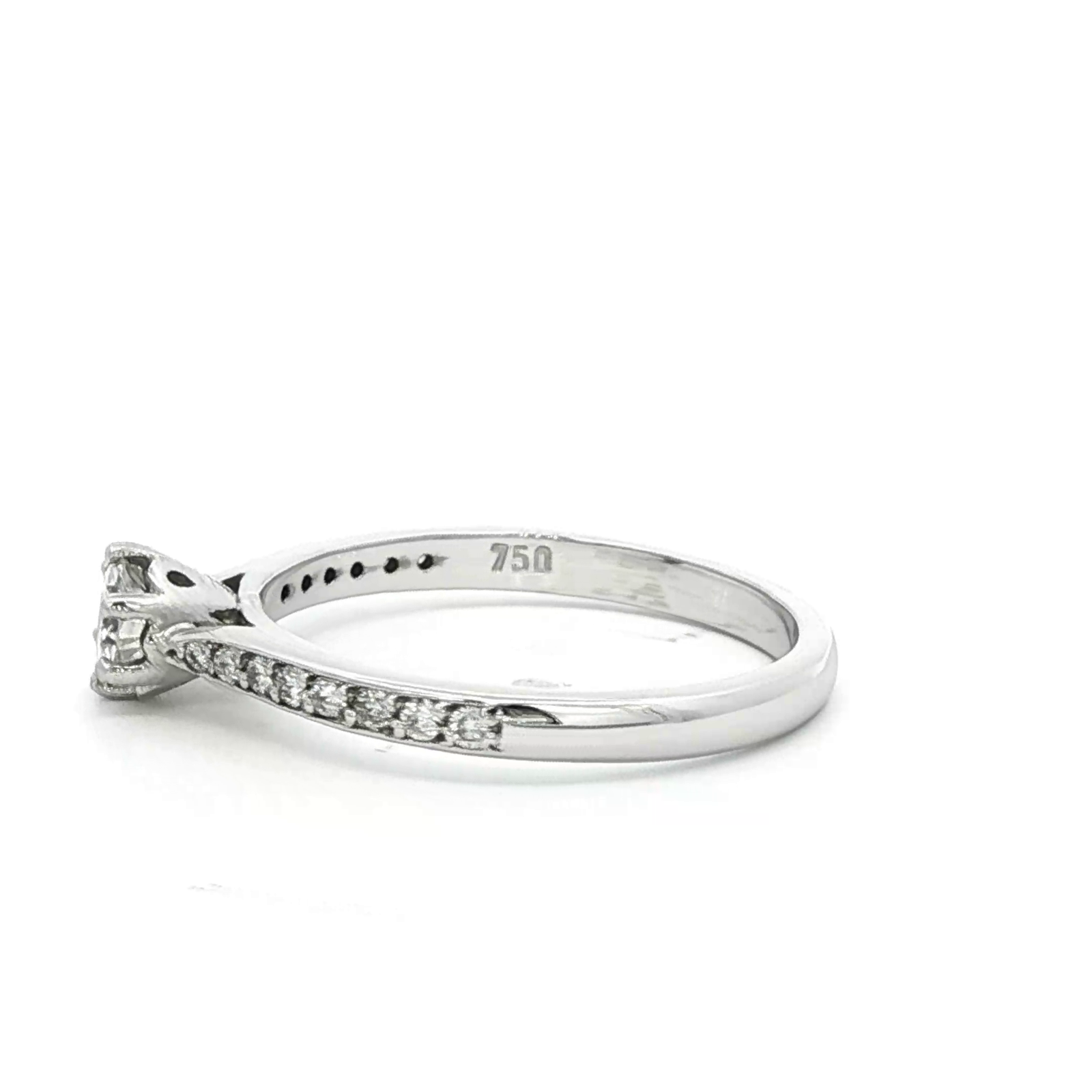 Multi Set Diamond in White Gold Ring