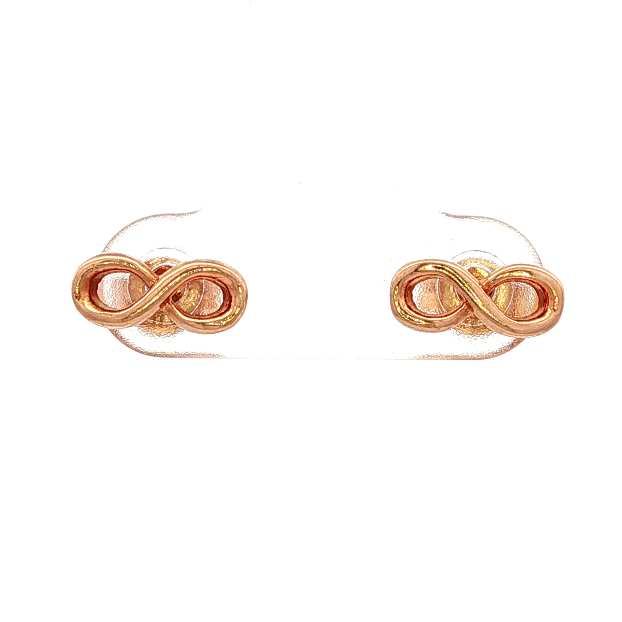 Infinity Stud Earring in Rose Gold