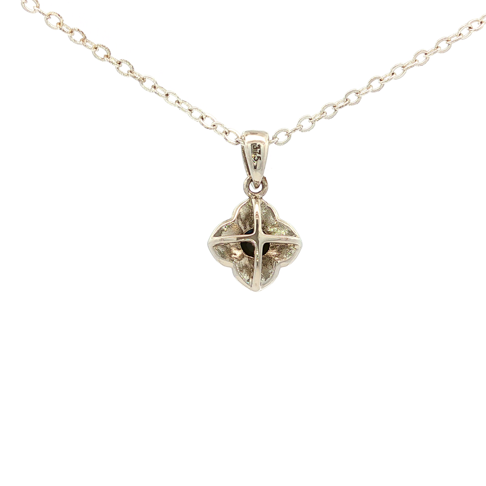 Sapphire and Diamond Pendant Set in White Gold