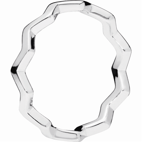 Zigzag silver ring - 58