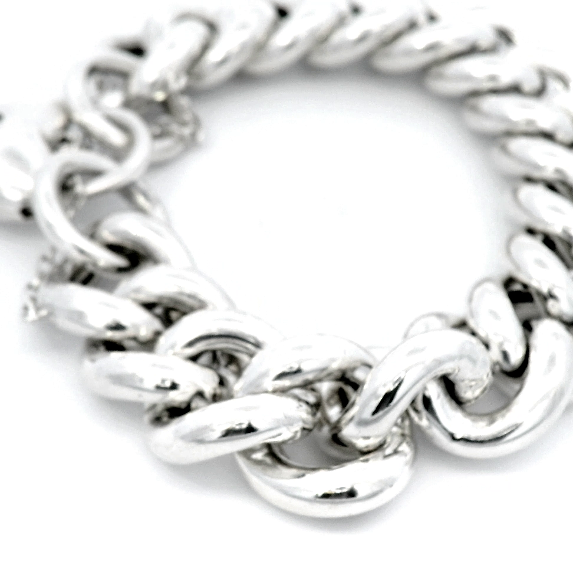 Hollow Curb Bracelet with Filigree Padlock