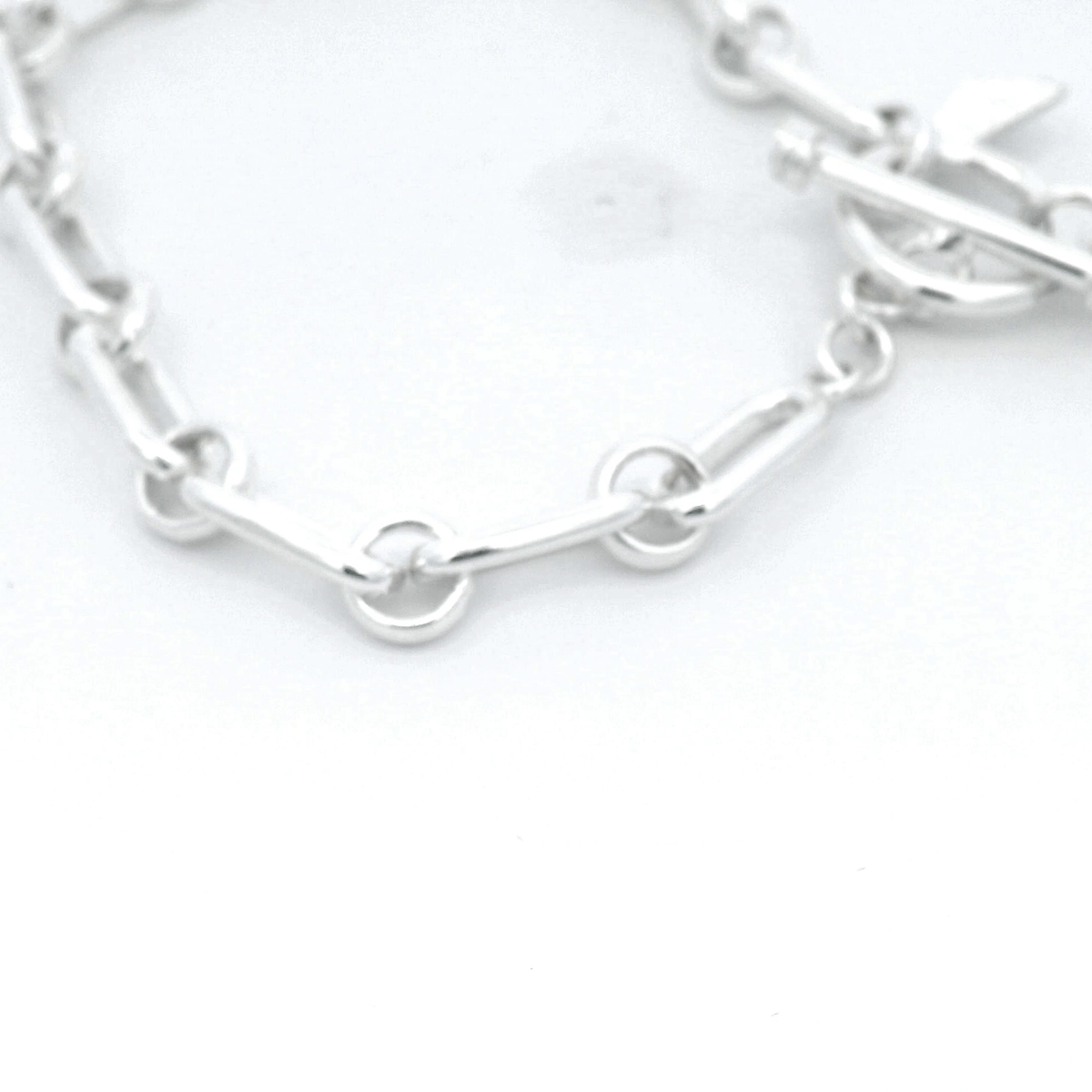 Von Treskow Sterling Silver Alternating Link Belcher Bracelet