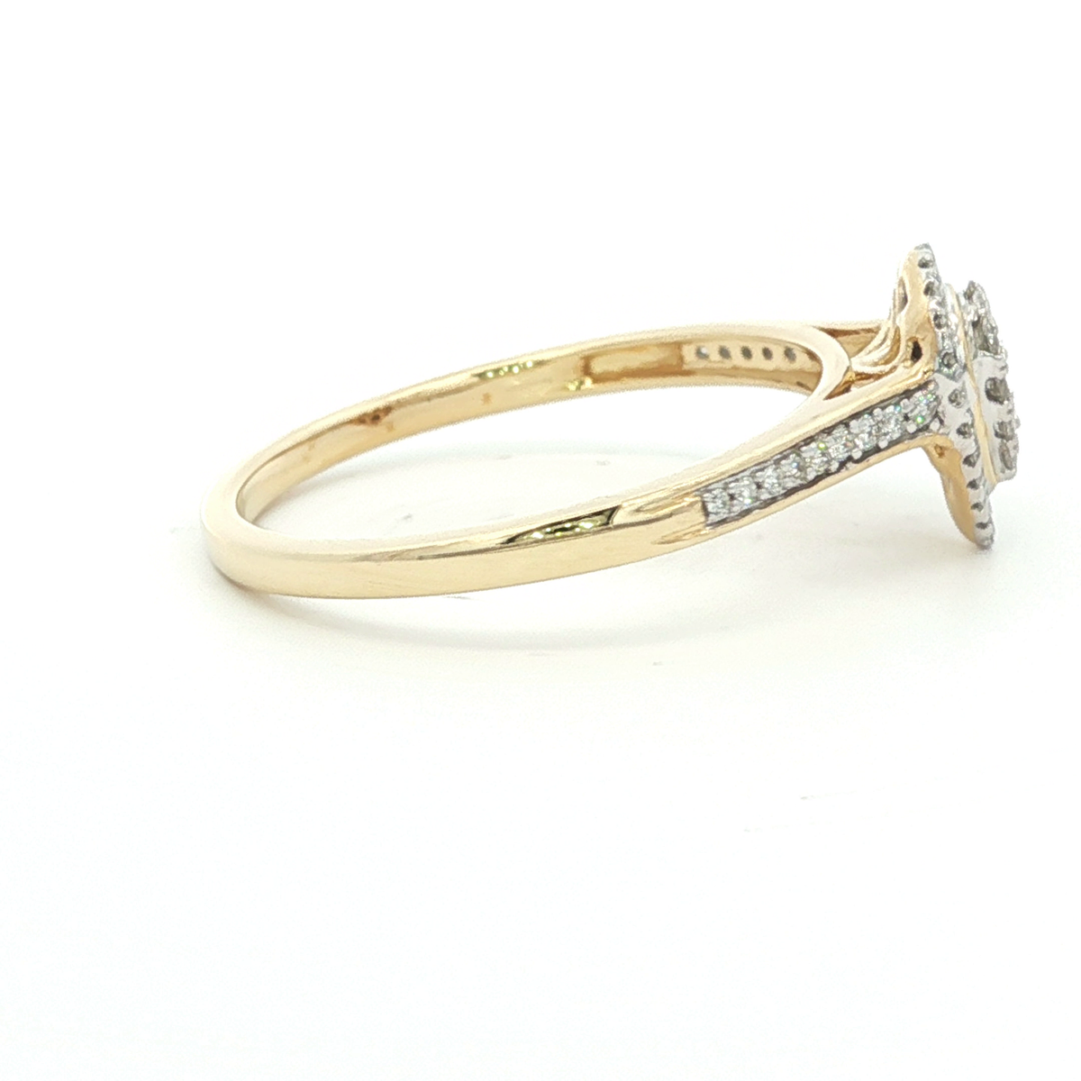 Yellow Gold Pear Cut Diamond Multi-Stone Ring