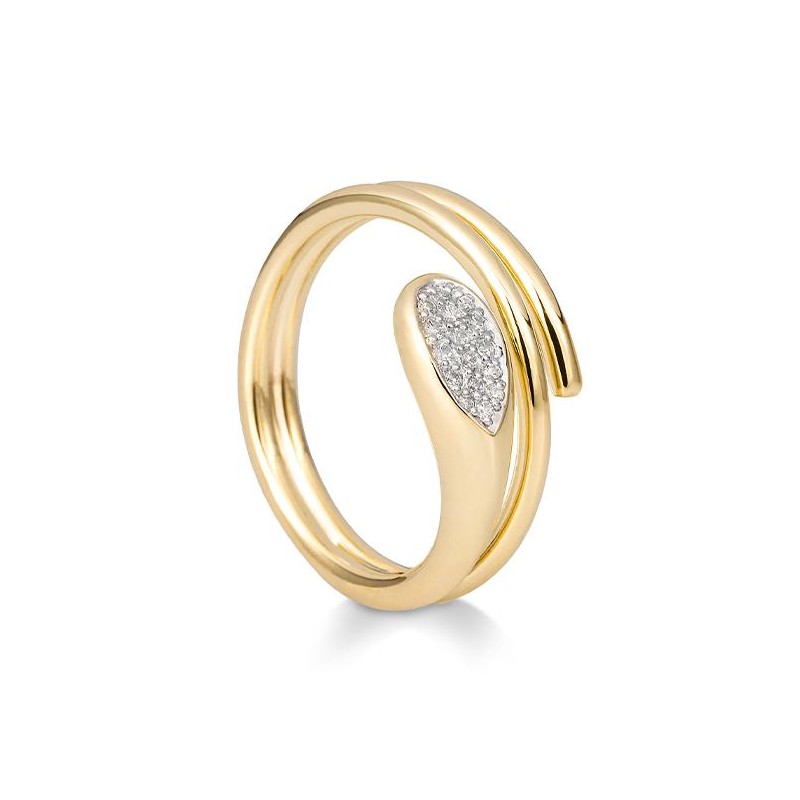 Diamond Dress Ring Set in Yellow Gold