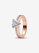 Pandora Double Band Heart Ring