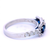 Triple Sapphire Stone Dress Ring in White Gold