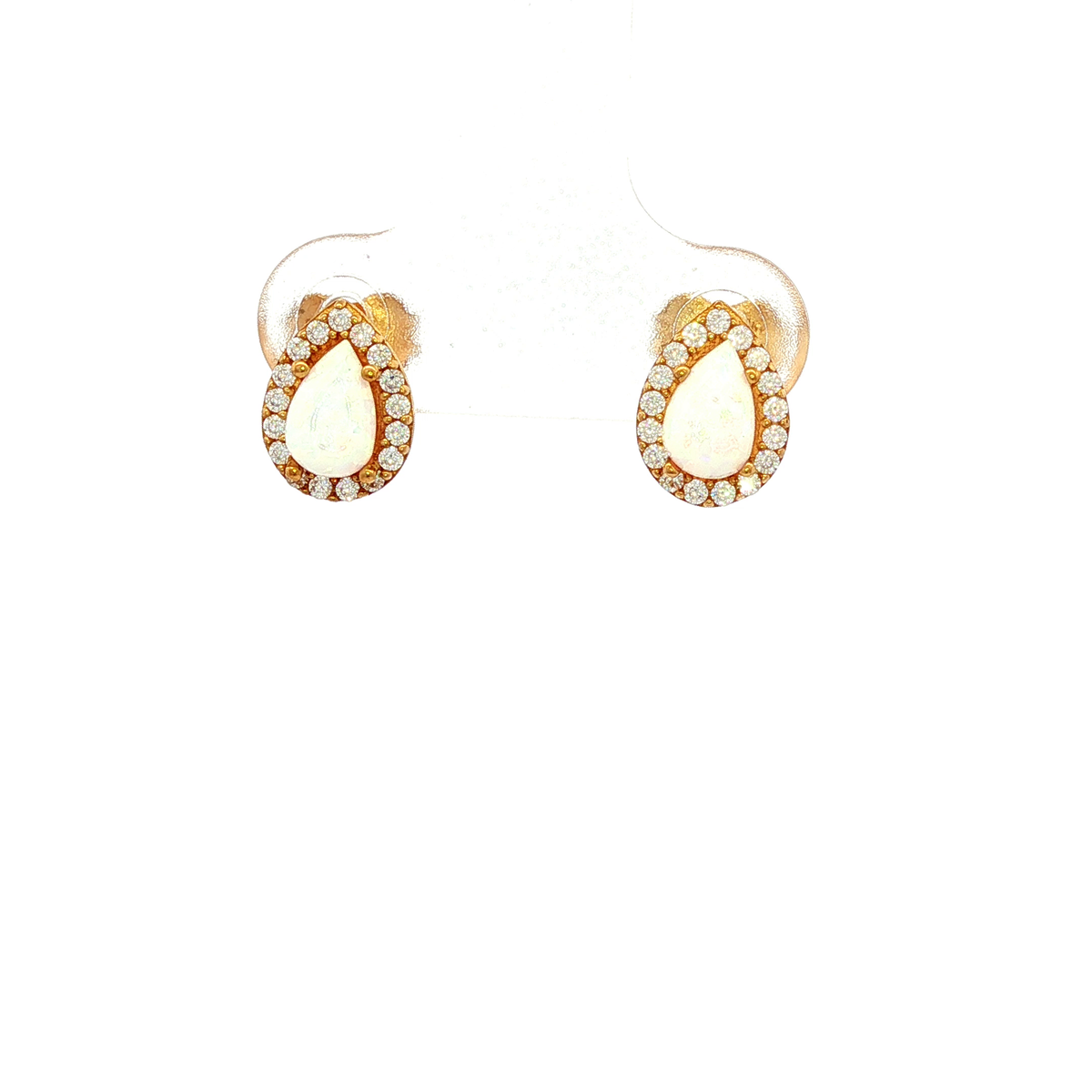 Tear Drop Stud Earrings in Yellow Gold