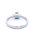 London Blue Topaz with Princess Cut Diamond Dress Ring